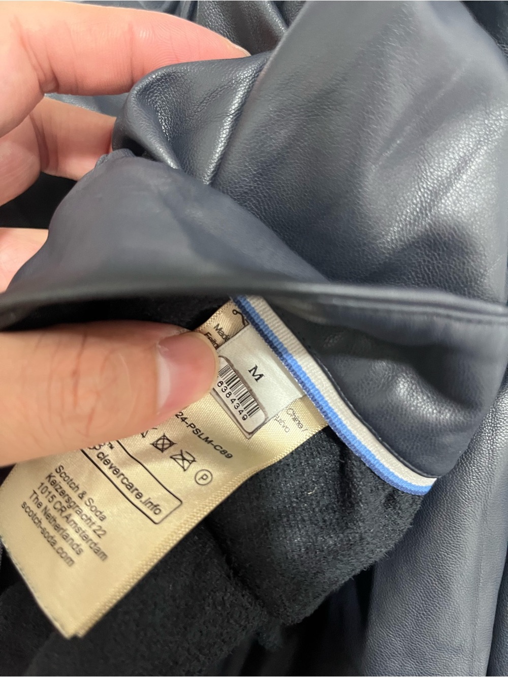 Scotch & Soda Navy Jacket with Cream Label Detail - Picture 11 of 11